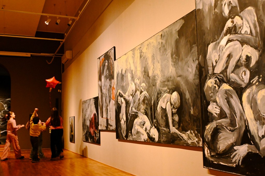 Kids at MSURS during the opening of Nina Babić’s exhibition.